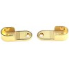 Coshar 20pcs Oval Closet Rod End Supports Wardrobe Rod Brackets Zinc Alloy Fit Rod Inside Diameter 16mm 0.63inch Gold