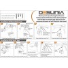 Desunia Oval Closet Rod Shelf Bracket Adjustable for Rear Cleat Strip White 1 Pack