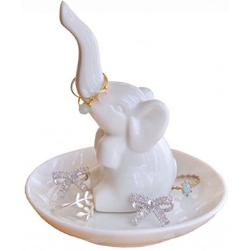 PUDDING CABIN Elephant Gift for Women Wedding Ring Holder Ring Dish for Women Engagement Birthday Christmas Bridal Shower Gifts