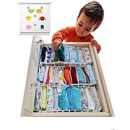Drawer Organizer Baby Clothes Drawer Dividers Organizers Clothes Storage Box for Underwear Socks Shirts Panties Luggage Organizer Breathable Fabric Set of 3