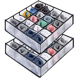GRANNY SAYS Underwear Drawer Organizer 2-Pack Tie Organizer for Organization and Storage Drawers Dresser Organizers and Storage Black White