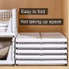 Hossejoy Set of 4 Stackable Wardrobe Storage Box Plastic Drawer Organizer Foldable Clothes Shelf Baskets Folding Containers Bins Cubes Perfect for Kitchen Office Bedroom & BathroomsWhite