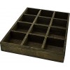 Juvale Wood Drawer Organizer with 12 Grid Square Dividers Dark Green