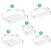 Puroma 31-pcs Desk Drawer Organizer Trays 5-Size Large Capacity Plastic Drawer Storage Bins Kitchen Drawer Organizers Bathroom Drawer Dividers for Makeup Kitchen Utensils and Jewelries Clear