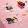 Puroma 7-pcs Desk Drawer Organizer Trays 4 Different Sizes Large Capacity Plastic Bins Kitchen Drawer Organizers Bathroom Drawer Dividers for Makeup Kitchen Utensils Jewelries and Gadgets Clear