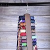 Umo Lorenzo Premium Wooden Necktie and Belt Hanger Walnut Wood Center Organizer and Storage Rack with a Non-Slip Finish 20 Hooks Wooden