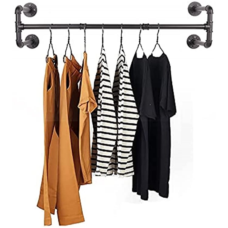 Fobule 54'' Clothes Rack Wall Mounted Drying Rack Iron Industrial Pipe ...