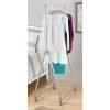 Whitmor Foldable Garment Rack Rolling Clothes Hanger Adjustable Height