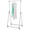 Whitmor Foldable Garment Rack Rolling Clothes Hanger Adjustable Height