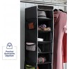 10-Shelf Hat Organizer For Baseball Caps Side Pockets For Accessories Hanging Shelf Hat Rack for Hat Storage Etc. Easy Assembly Hanging Cap Organizer No-Tools Required Keeps Hats Caps Protected