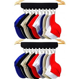 2Pack Cap Organizer Hanger,Baseball Cap Holder with 20 Clips Hat Organizer for Closet,Change Your Cloth Hanger to Cap Organizer Hanger,Keep Your Hats Tidy Clean