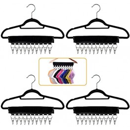 Cap Organizer Hanger 4 Pack 10 Clips Baseball Cap Holder Hat Organizer Hanger for Closet Suit for Organize Your Hats Clothes Underwear Socks or Towel Keeping Closet Clean and Save Place Black