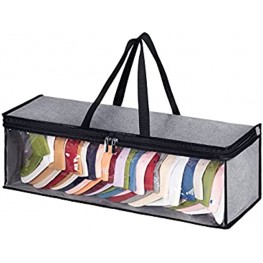KEETDY Hat Organizer for Baseball Caps Holder Large Hat Storage Bag Rack with Double Carry Handles and Zipper Closure Grey