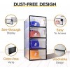 Modern JP Hat Organizer for Baseball Caps Dust-Free Hat Storage See-Through Hat Rack Display Holds up to 6 Caps per Box 4 Pack