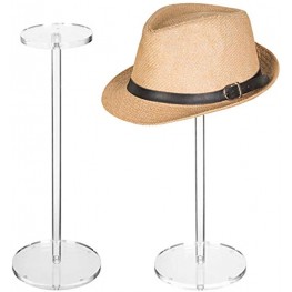 MyGift Clear Acrylic Hat & Wig Tabletop Display Stand Set of 2