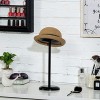 MyGift Metal Dome-Shaped Adjustable Height Hat Stands Wig Display Racks Set of 2