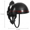 MyGift Set of 2 Wall-Mounted Black Metal Hat & Wig Display Racks
