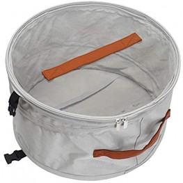Premium Hat Pop up Storage Bag With Dust Lid,Foldable Round Hat Storage Box Large Family Travel Storage Box 17 inch Gray