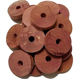 Cedar Naturals Aromatic Cedar Blocks for Clothes Storage | 100% Natural Red Cedar Wood Rings for Closet Organizers and Storage Drawers | Kitchen Storage & Hangers [30 Pack]