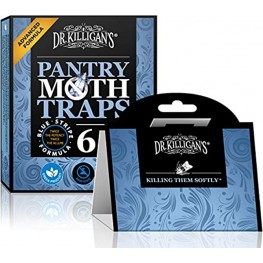 Dr. Killigan's Premium Pantry Moth Traps with Pheromones Prime | Safe Non-Toxic with No Insecticides | Sticky Glue Trap for Food and Cupboard Moths in Your Kitchen | Organic Blue 6
