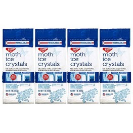 Enoz Moth Ice Crystals Case of 4 Kills Clothes Moths Carpet Beetles and Eggs and Larvae