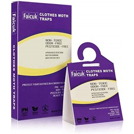 Faicuk Clothes Moth Traps with Pheromone Attractant for Closet and Carpet 6 Pack