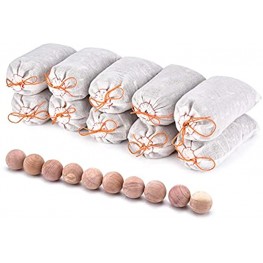Homode Cedar Balls and Cedar Sachets Aromatic Cedar Wood Blocks and Shavings Bags for Clothes Shoes Storage Ideal for Closets and Drawers 20 Pack