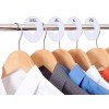 30 Pack White Round Clothing Size Closet Rack Dividers Hangers with 1 Bonus Marker Outer 3.5inch inner 1.38inch in diameter