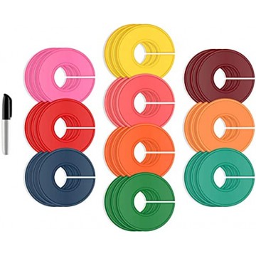 ERA Accents 30 Closet Dividers for Clothing Rack – 30 Pieces in 10 Colors Clothing Rack Size Dividers Closet Organizer Hanger Separator Divides Clothing Rod by Size. Includes Marking Pen
