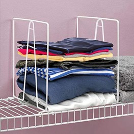 Shelf Divider for Wire Shelving Kosiehouse Sturdy Wire Closet Shelf Divider Organizer and Storage Separator to Tidy Wardrobe Clothes etc. 8 Pack 12" Shelving Depth