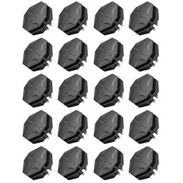 SONGMICS Plastic Connectors for DIY Wire Cube Storage Unit 20 Pieces ABS Connector with 8 Slots Black AULPC0B20