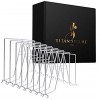 TitanSecure White Wire Shelf Dividers for Closets Best Closet Organizer That Takes Seconds to Install. Organize Your Bedroom Bathroom and Much More Works on Most 12 Inch Wire Shelves Set of 8