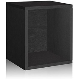 Way Basics Cube Plus Cubby Organizer Tool-Free Assembly and Uniquely Crafted from Sustainable Non Toxic zBoard Paperboard Black Wood Grain