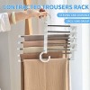 Magic Trousers Rack Multifunctional Hanging Rack 5 Floors and 2 uses Saving Wardrobe Space Sturdy and Durable