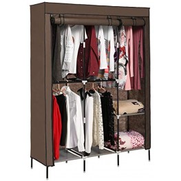 Mauccau Wardrobe Closet with Shelves Portable Clothes Closet Storage Clothes Organizer Wardrobe Water Proof and Dust Proof Hanging Clothes Wardrobe for Bedroom