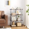 SONGMICS Wire 6-Cube Storage Modular Storage Unit Closet Organizer 11.8 x 11.8 x 11.8 Inches Cubes for Books Folded Clothes Shoes Toys in The Dorm Apartment Rustic Brown and Black ULPM023A01
