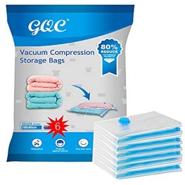 GQC Vacuum Storage Bags 6 Pack Works with Any Vacuum Cleaner,to Store Clothes and beddings,Could Save Your Space,dust-Free,Keep Away from Moisture6pack Jumbo 40×30