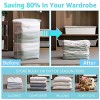 LEVERLOC Cube Vacuum Storage Space Saver Sealed Bags 6 Jumbo Premium Packs No Pumps Needed for Clothes Comforters Pillows Beddings Blankets Coats Organizer 80% Space Saving Design