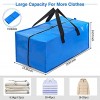 Moving Bags with Handles Rihim Heavy Duty Extra Large Storage Bags Totes with Zippers Dorm College Moving Supplies Box for Space SavingBlue Storage Totes Pack of 4