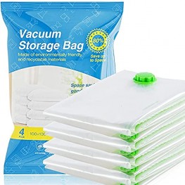 Opaza Jumbo Vacuum Storage Bags 4 Pack Extra Large51"x39" Space Saver Bags for Clothing,Comforter,Bedding,Blanket X-Large 4 Pack