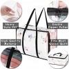 Vieshful Clear Clothes Storage Bag Organizer with Reinforced Handle 21.6 X 15.7 X 10 in Vinyl Storage Bag for Comforter Blanket Bedding Duvet Transparent Moving Totes with Sturdy Zipper 3 Pack