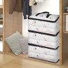 Vieshful Clear Clothes Storage Bag Organizer with Reinforced Handle 21.6 X 15.7 X 10 in Vinyl Storage Bag for Comforter Blanket Bedding Duvet Transparent Moving Totes with Sturdy Zipper 3 Pack
