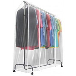 Sorbus Garment Rack Cover 6 Ft Transparent Clothes Rail Cover Garment Coat Hanger Protector Clothing Storage for Dresses Suits Coats and More