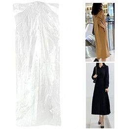 Zhiweikm Pack of 100 Garment Bag Transparent Suit Bag,Clothing Dust Cover Gown and Dress Dustproof Waterproof Storage Bag 60130
