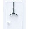 Alba Over-The-Door Double Hook with Coat Hanger 19 x 2.5 x 9.5 Inches Black PMHANG2P