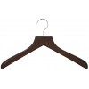 East Bank Designs Solid Hardwood Hanger for Coats Coffee Brown 4 Set