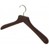 East Bank Designs Solid Hardwood Hanger for Coats Coffee Brown 4 Set