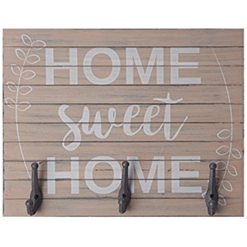 MELANNCO Sweet Home 3 Hook Pallet Board