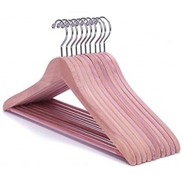 Nature Smile Premium Aromatic American Red Cedar Hangers 10 Pack Sturdy Cedar Wood Suit Coat Hanger with 360 Degree Swivel Hook Smooth Surface Wood Hangers Natural Wooden Suit Coat Jacket Hangers