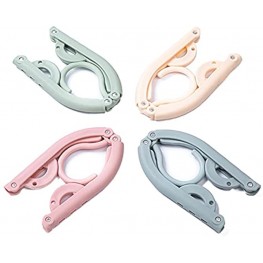 Travel Folding Hangers 4 Pack Portable Folding Clothes Hangers Save Space and Suitable for Family